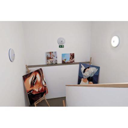 LED vanjsko stropno svjetlo sa senzorom pokreta i sumraka LED/16W/230V Ø 28,5 cm IP54 bijelo