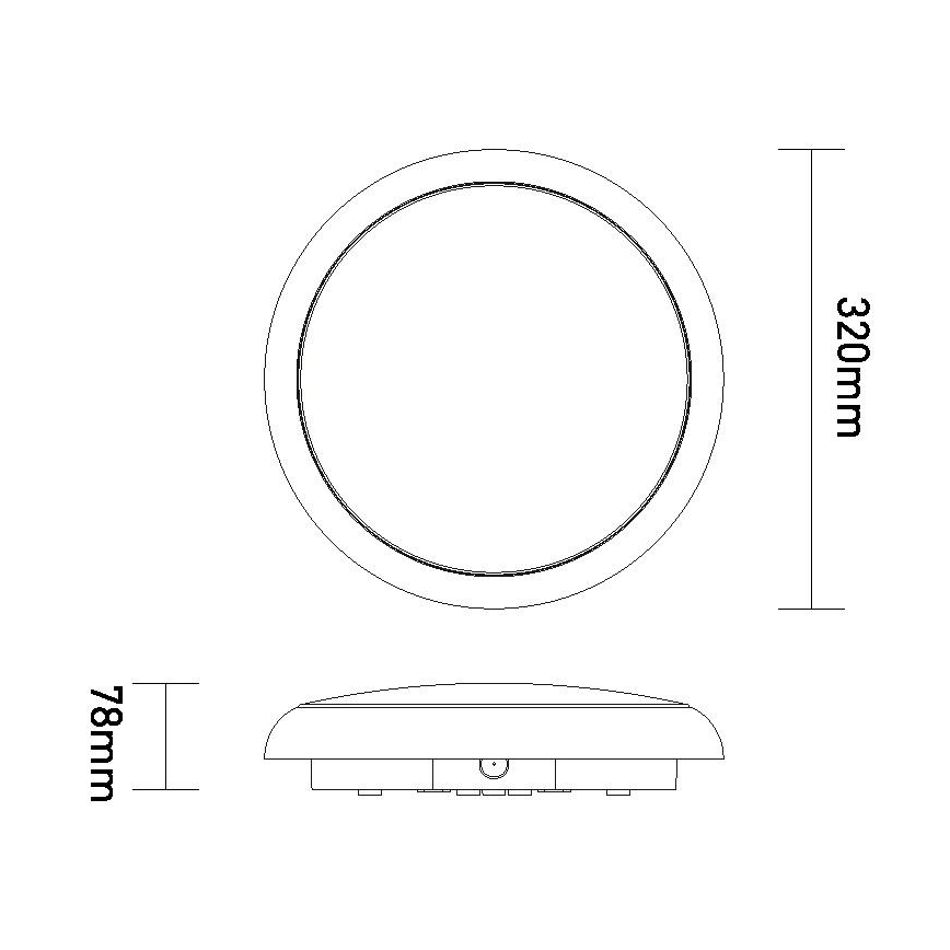 LED Prigušiva vanjska stropna svjetiljka STROPY LED/12/15/18/22W/230V 3000/4000/6000K IP65 crna