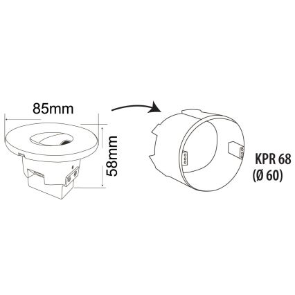 LED Vanjska stubišna svjetiljka DECENTLY LED/1,5W/230V 3000/4000/6000K IP44 bijela