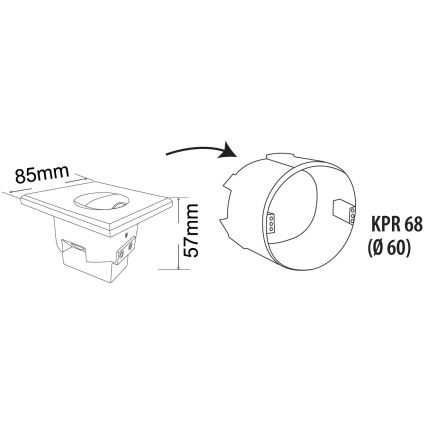 LED Vanjska stubišna svjetiljka DECENTLY LED/1,5W/230V 3000/4000/6000K IP44 crna
