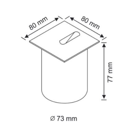 LED Vanjska stubišna svjetiljka ESPO LED/3W/230V mat krom IP54