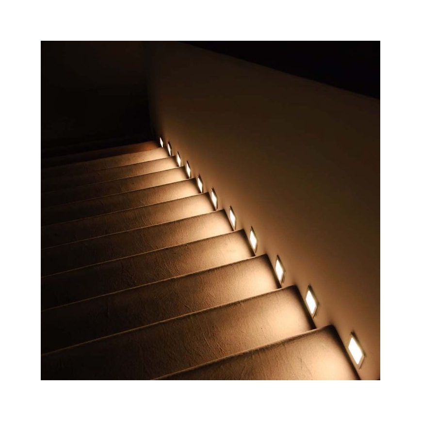 LED Vanjska stubišna svjetiljka LED/3W/230V 3000K IP65 bijela