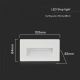 LED Vanjska stubišna svjetiljka LED/3W/230V 3000K IP65 bijela