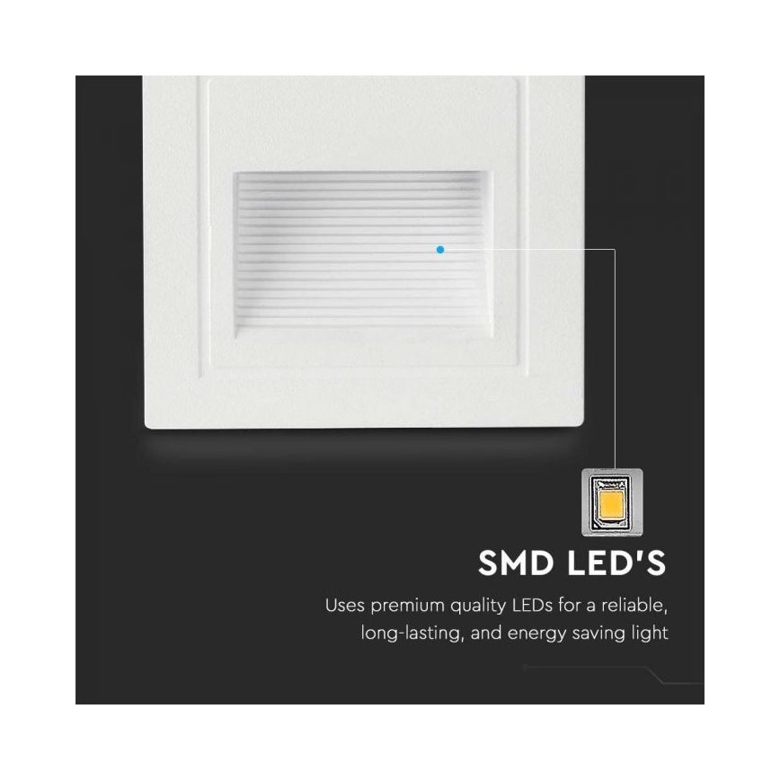 LED Vanjska stubišna svjetiljka LED/5W/230V 3000K IP65 bijela