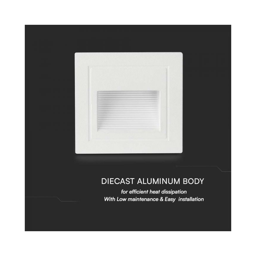 LED Vanjska stubišna svjetiljka LED/5W/230V 3000K IP65 bijela