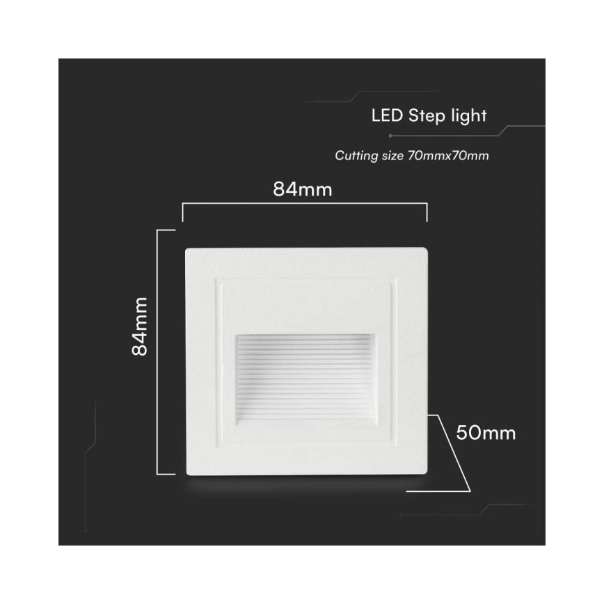 LED Vanjska stubišna svjetiljka LED/5W/230V 3000K IP65 bijela