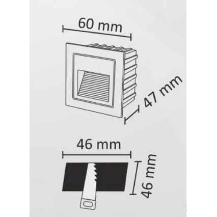 LED Vanjska stubišna svjetiljka Q6 LED/3W/230V IP44