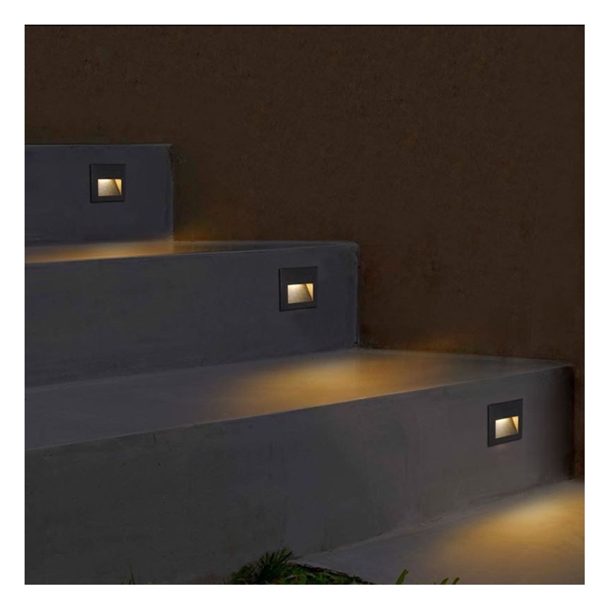 LED Vanjska stubišna svjetiljka Q7 LED/3W/230V IP44