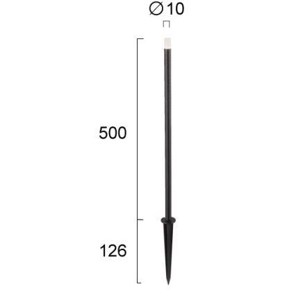 LED vanjska svjetiljka BAR LED/1W/24V IP65 crna