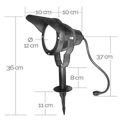 LED Vanjska svjetiljka EASY CONNECT 1xGU10/10W/230V IP67 crna
