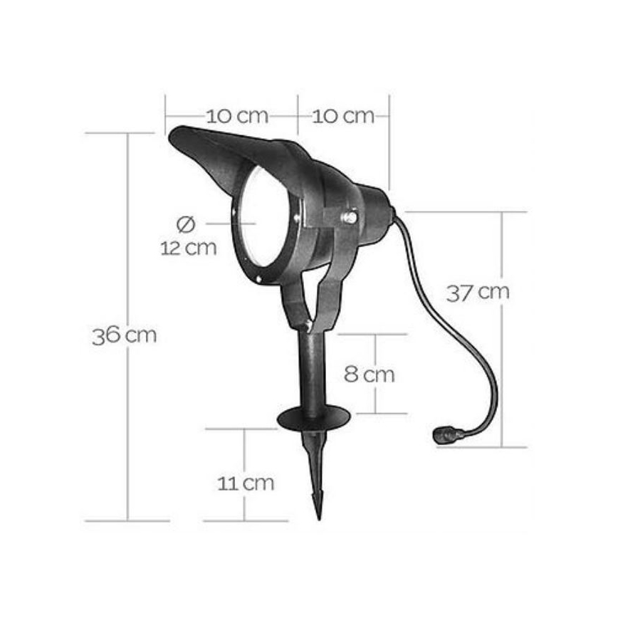 LED Vanjska svjetiljka EASY CONNECT 1xGU10/10W/230V IP67 crna