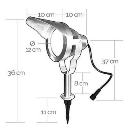 LED Vanjska svjetiljka EASY CONNECT 1xGU10/10W/230V IP67 mat krom
