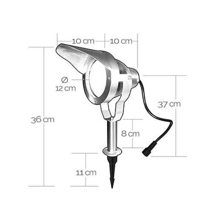 LED Vanjska svjetiljka EASY CONNECT 1xGU10/10W/230V IP67 mat krom