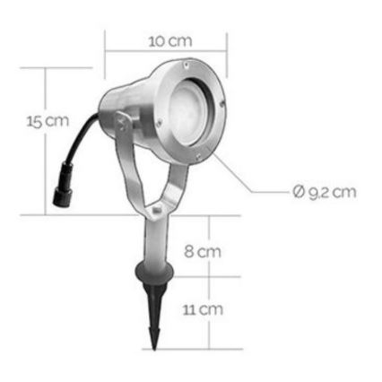 LED Vanjska svjetiljka EASY CONNECT 1xGU10/4W/230V IP67 mat krom