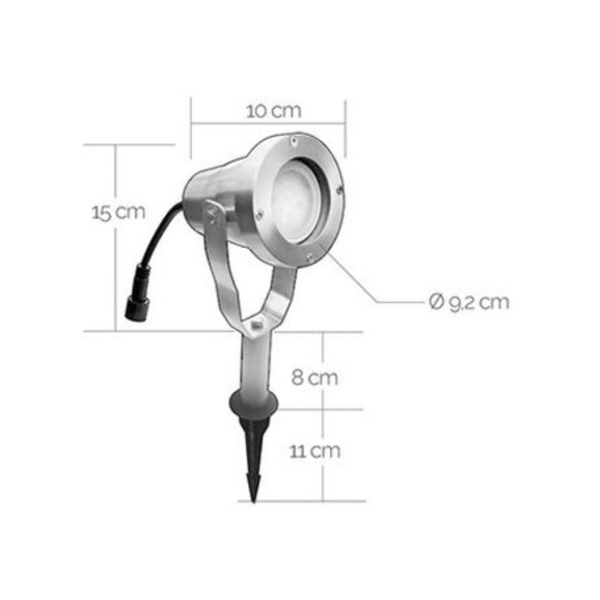 LED Vanjska svjetiljka EASY CONNECT 1xGU10/4W/230V IP67 mat krom