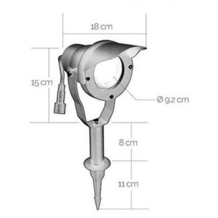 LED Vanjska svjetiljka EASY CONNECT 1xGU10/6,5W/230V IP67 mat krom