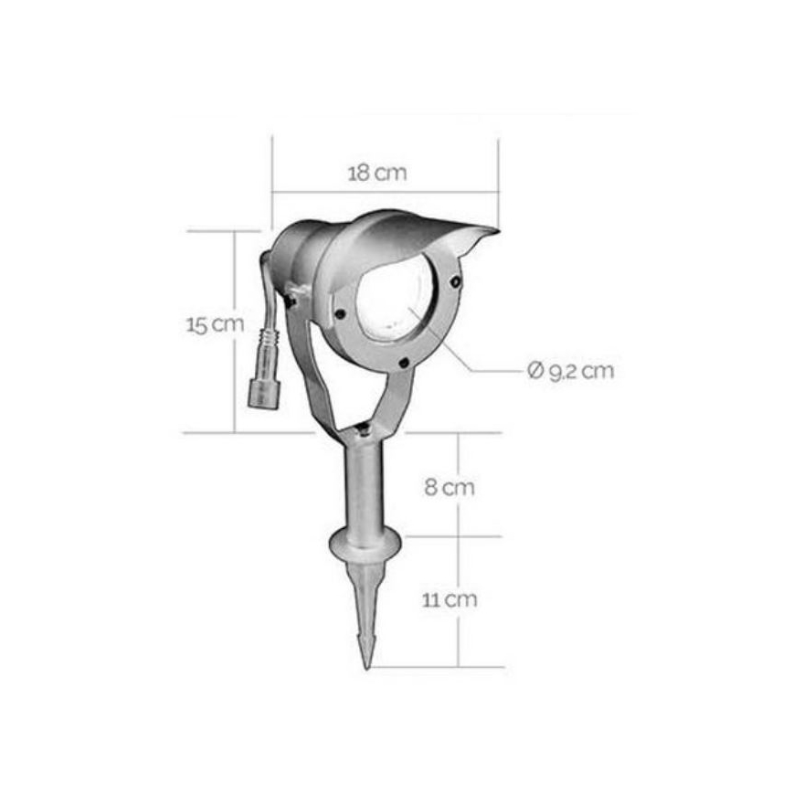 LED Vanjska svjetiljka EASY CONNECT 1xGU10/6,5W/230V IP67 mat krom