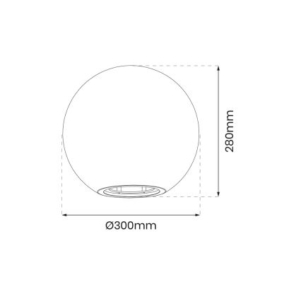 LED vanjska svjetiljka GLOBO 1xE27/11W/230V Ø 30 cm IP44