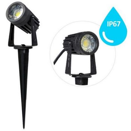 LED Vanjska svjetiljka LED/3W/230V 2800K IP67 crna