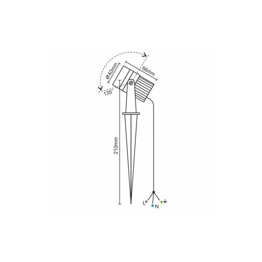 LED Vanjska svjetiljka LED/3W/230V 4000K IP67 crna