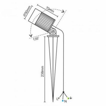 LED Vanjska svjetiljka LED/7W/85-264V IP67