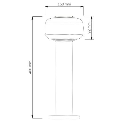 LED vanjska svjetiljka MALAGA LED/12W/230V 40 cm IP44 crna