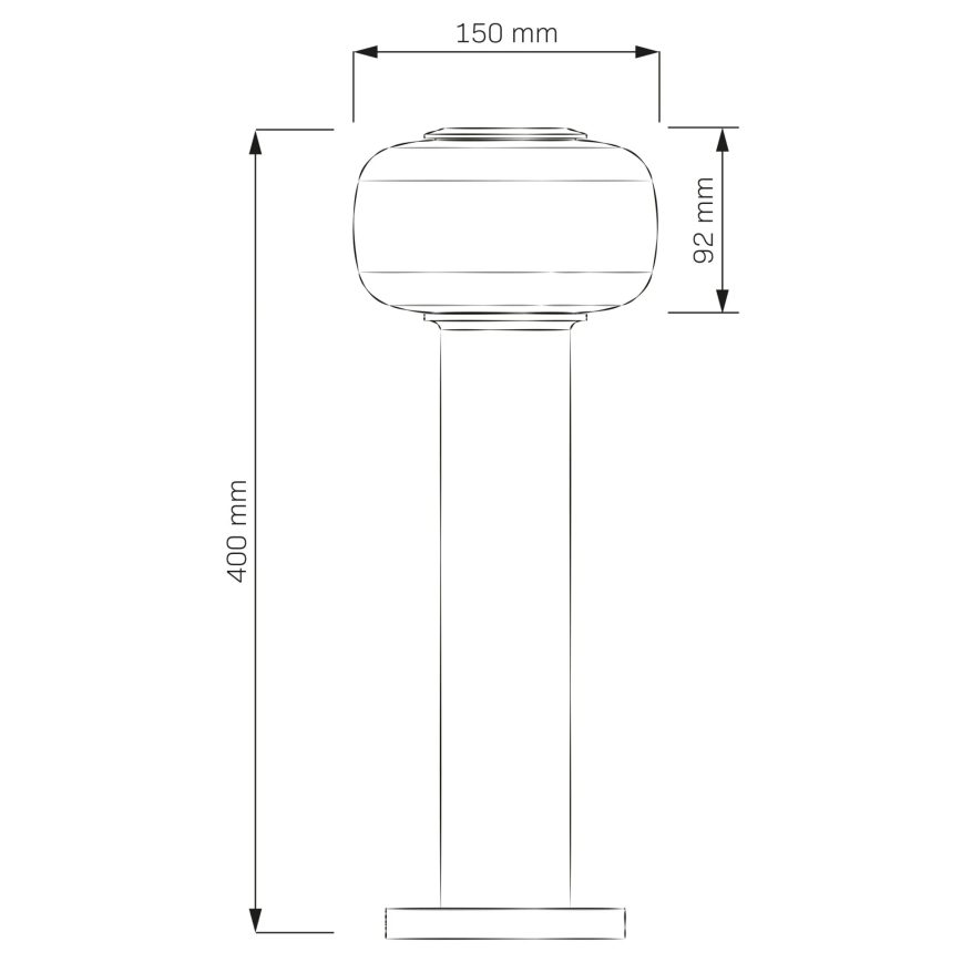 LED vanjska svjetiljka MALAGA LED/12W/230V 40 cm IP44 crna
