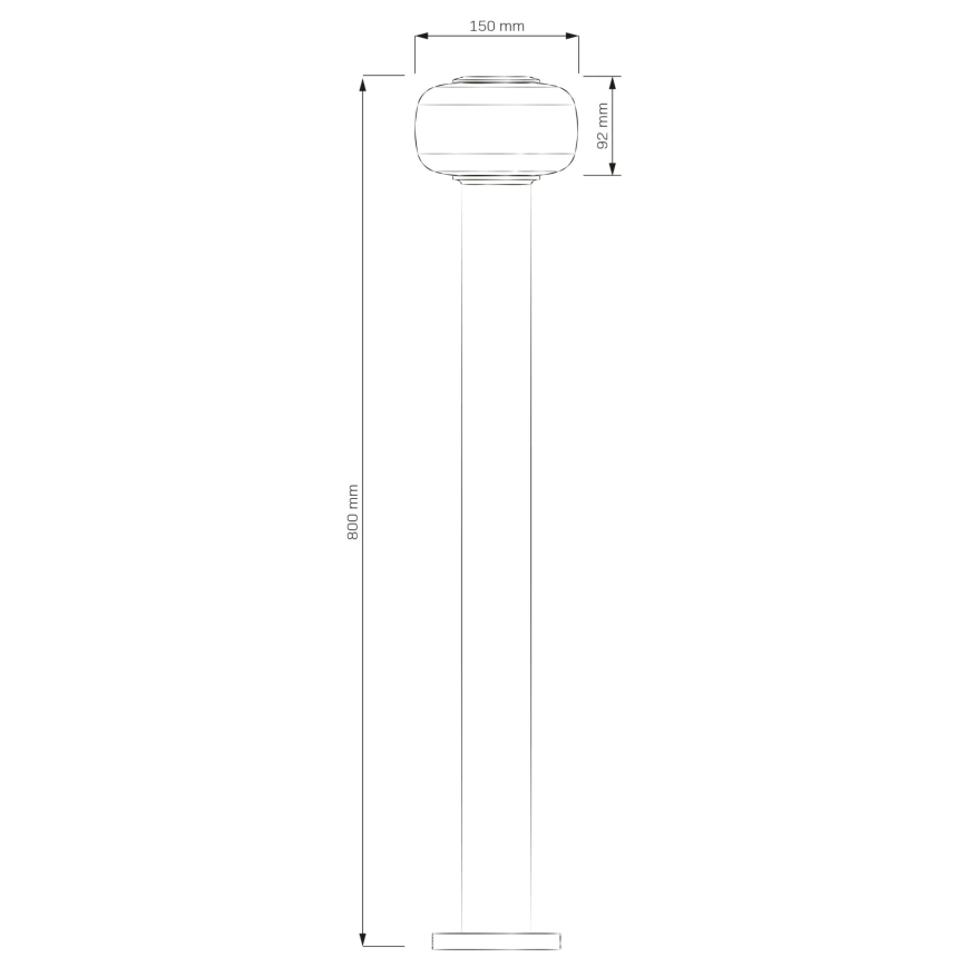 LED vanjska svjetiljka MALAGA LED/12W/230V 80 cm IP44 crna