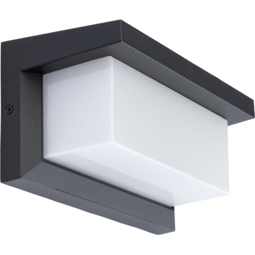 LED Vanjska zidna svjetiljka sa žaruljom koja ima senzor za dan/noć NEELY 1xE27/9W/230V IP54 antracit