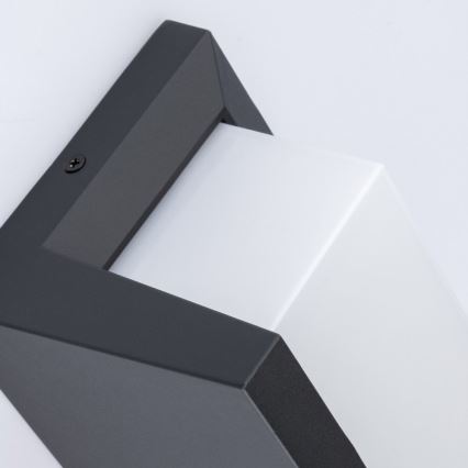LED Vanjska zidna svjetiljka sa žaruljom koja ima senzor za dan/noć NEELY 1xE27/9W/230V IP54 antracit