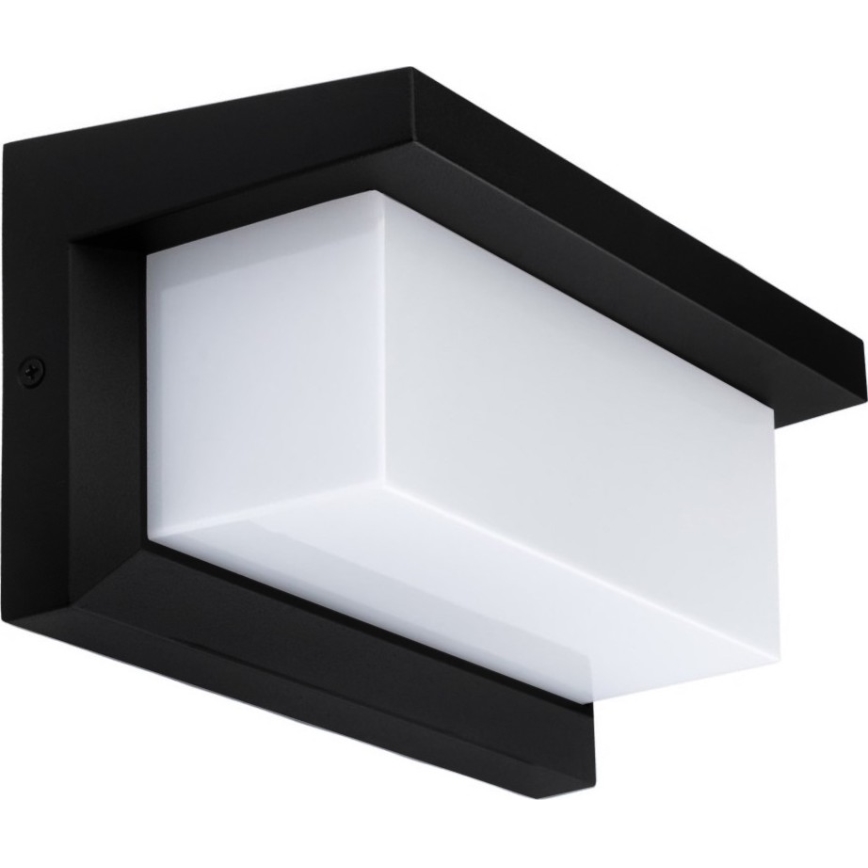 LED Vanjska zidna svjetiljka sa žaruljom koja ima senzor za dan/noć NEELY 1xE27/9W/230V IP54 crna