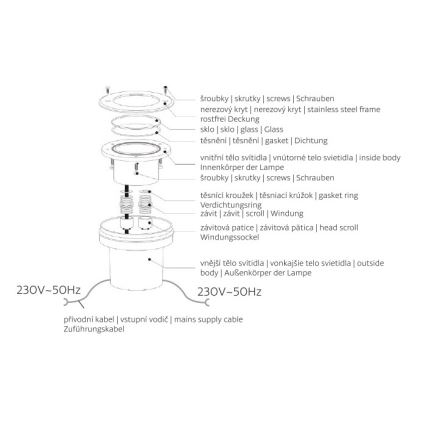 LED Vanjska svjetiljka za kućni prilaz ROAD LED/0,5W/230V IP67 3000K