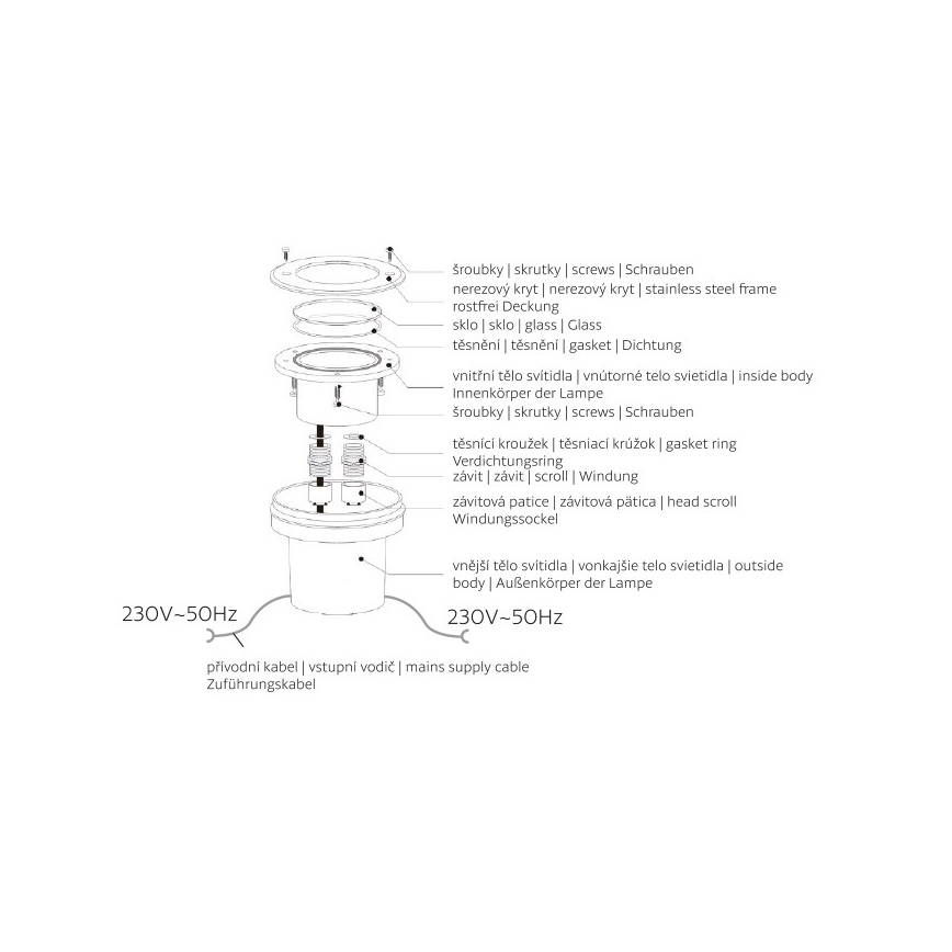 LED Vanjska svjetiljka za kućni prilaz ROAD LED/0,5W/230V IP67 3000K