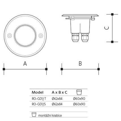 LED Vanjska svjetiljka za kućni prilaz ROAD LED/0,5W/230V IP67 3000K