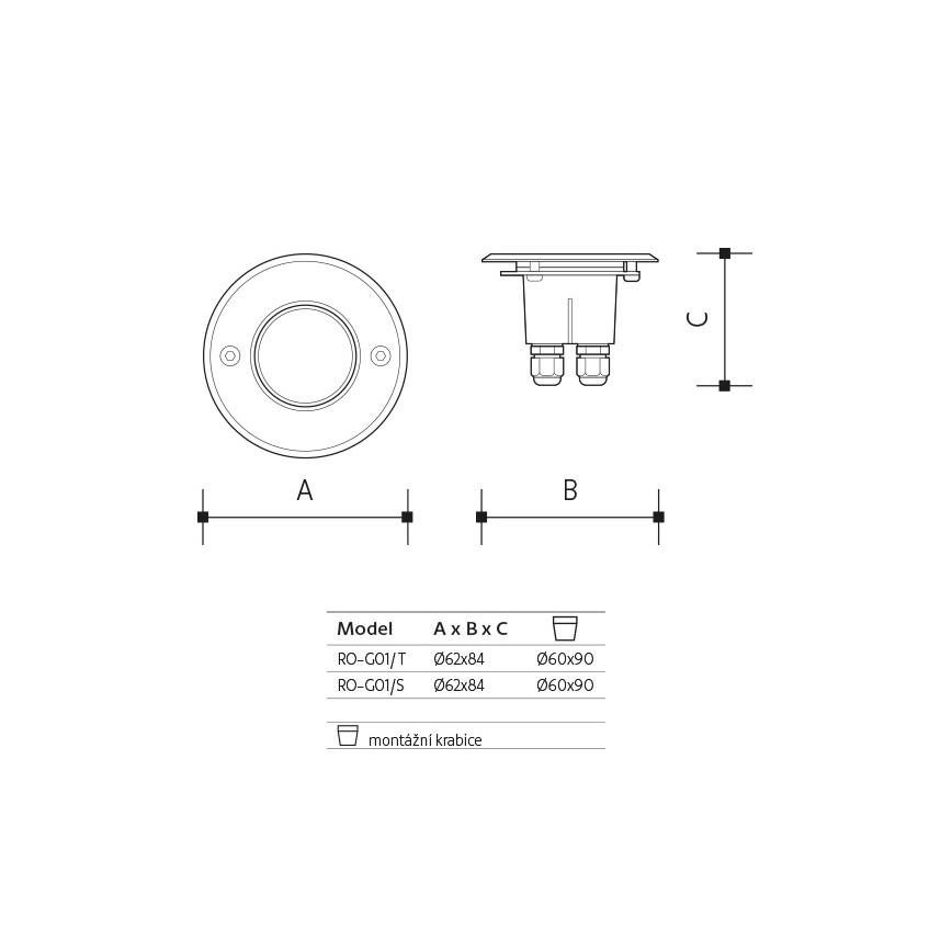 LED Vanjska svjetiljka za kućni prilaz ROAD LED/0,5W/230V IP67 3000K