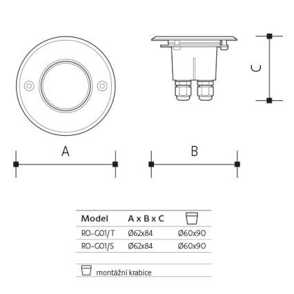 LED Vanjska svjetiljka za kućni prilaz ROAD LED/0,5W/230V IP67 6000K