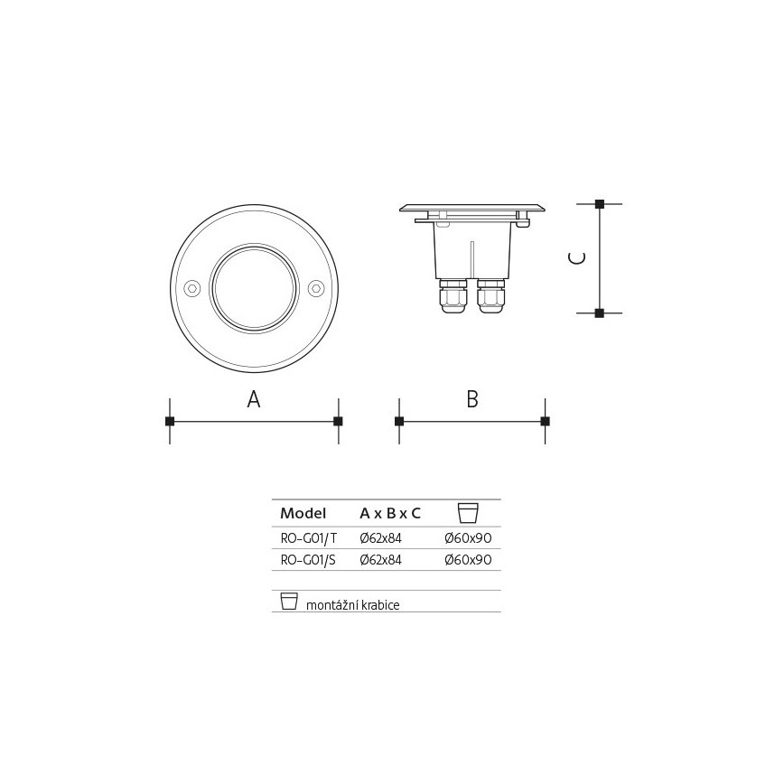 LED Vanjska svjetiljka za kućni prilaz ROAD LED/0,5W/230V IP67 6000K