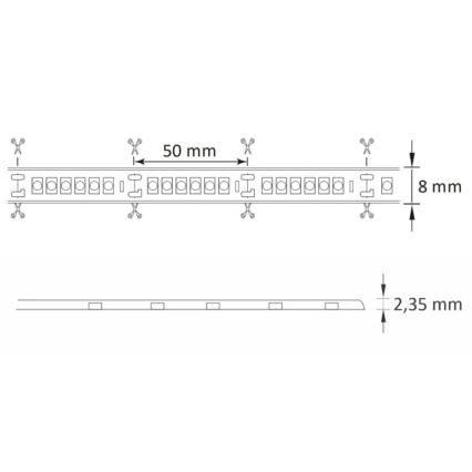 LED Vanjska traka 3m LED/23W/24V/230V 4000K IP65