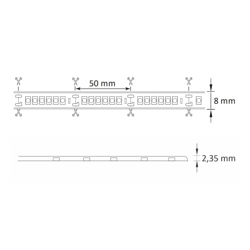 LED Vanjska traka 3m LED/23W/24V/230V 4000K IP65