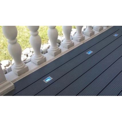 LED Vanjska ugradbena svjetiljka EASY CONNECT LED/2W/230V plava IP67 pravokutni
