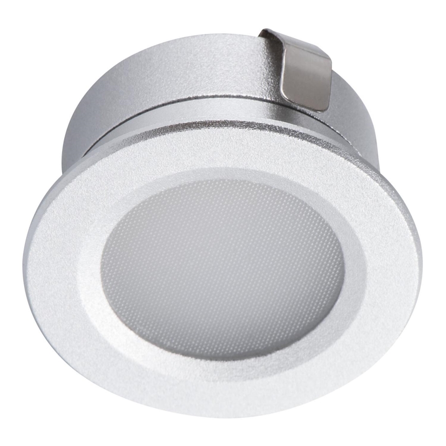 LED Vanjska ugradbena svjetiljka IMBER LED/1W/12V 4000K pr. 3 cm 40 lm IP65 srebrna