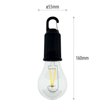 LED vanjska viseća punjiva svjetiljka s mogućnošću prigušivanja LED/3W/5V 400 mAh IP44
