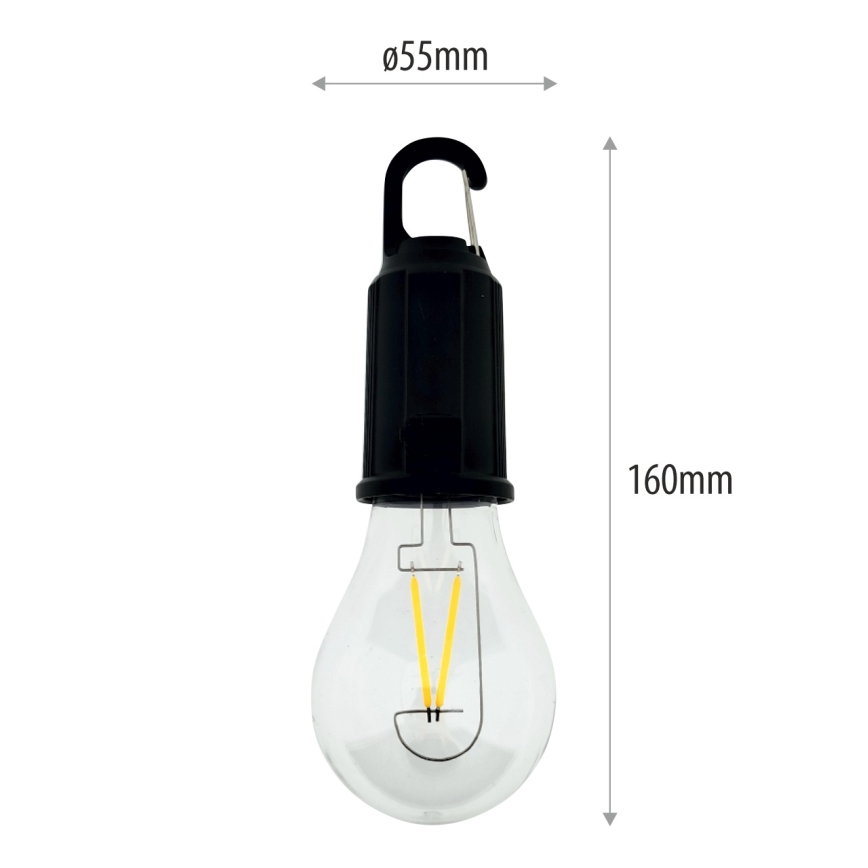 LED vanjska viseća punjiva svjetiljka s mogućnošću prigušivanja LED/3W/5V 400 mAh IP44