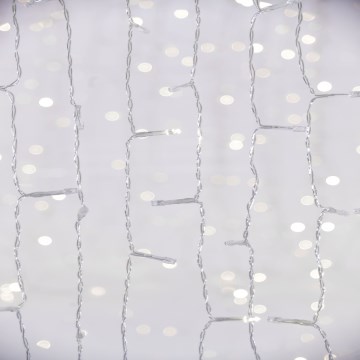 LED Vanjska  zavjesa CURTAIN 480xLED/8,4W/230V 3x3 m IP44 hladna bijela