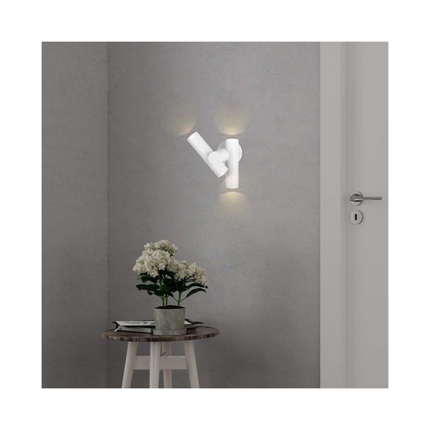 LED Vanjska zidna fleksibilna spot svjetiljka 2xLED/3W/230V 4000K IP44 bijela