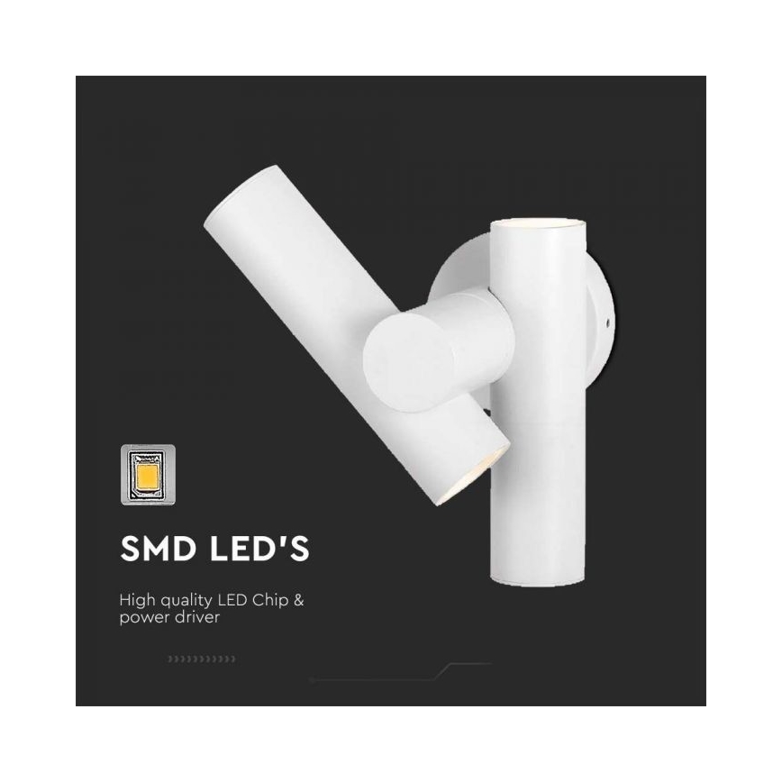 LED Vanjska zidna fleksibilna spot svjetiljka 2xLED/3W/230V 4000K IP44 bijela