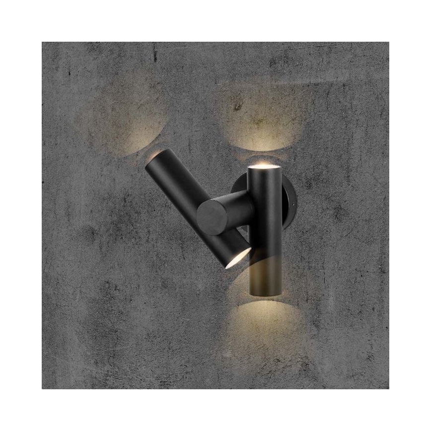 LED Vanjska zidna fleksibilna spot svjetiljka 2xLED/3W/230V 4000K IP44 crna