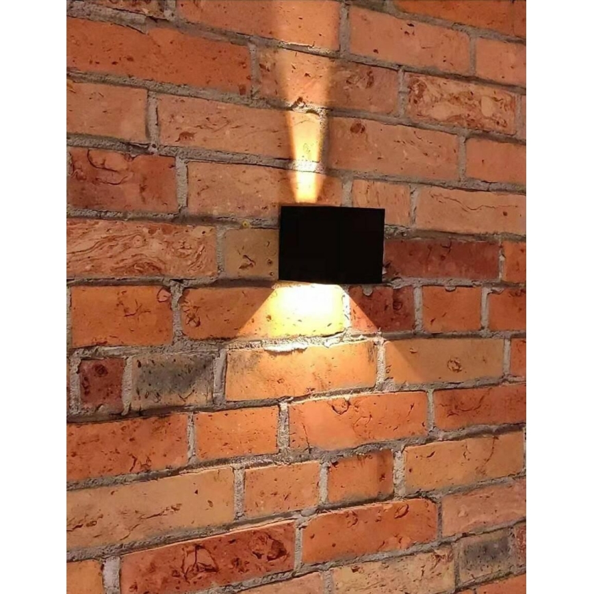 LED Vanjska zidna svjetiljka 2xLED/3W/230V IP54 crna