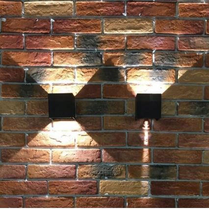 LED Vanjska zidna svjetiljka 2xLED/3W/230V IP54 crna