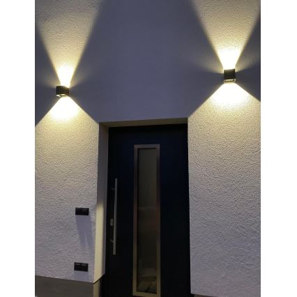 LED Vanjska zidna svjetiljka 2xLED/3W/230V IP54 crna